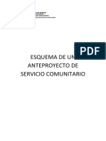 Esquema de Un Anteproyecto e Informe Final de Serv. Comunitario UDO