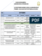 Calendarización Padres Septiembre