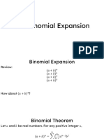 The Binomial Expansion (No Combinatorics)