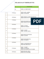 Jadwal Pelaksanaan Verifikasi Tuk