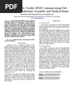 Design of Textile MIMO Antenna For ISM Band Applications