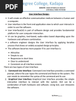 User Interface Design