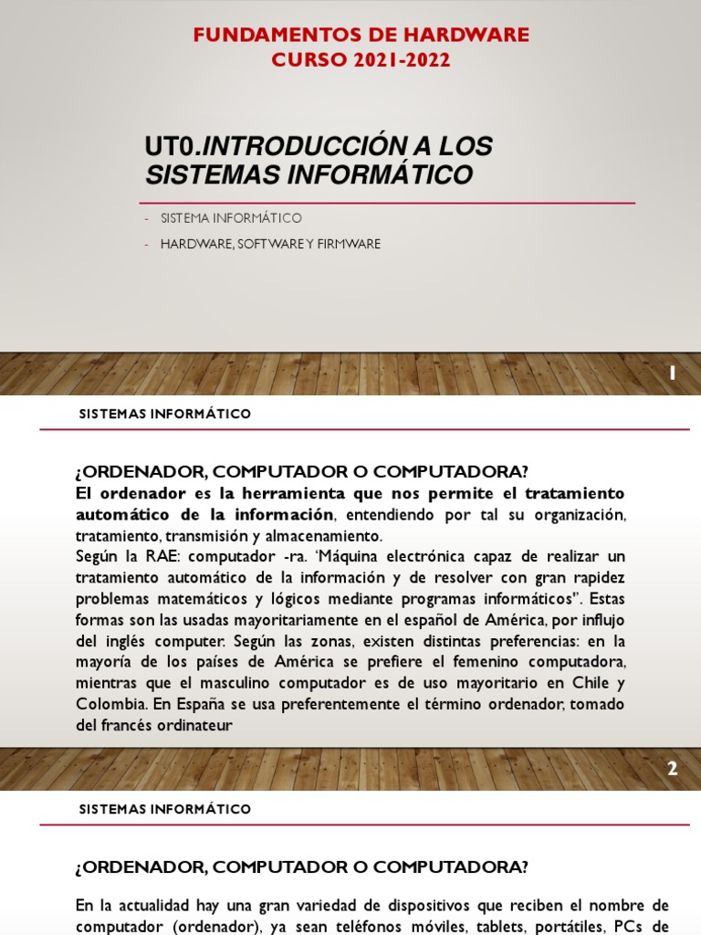 FH Ud0 | PDF | Hardware de la computadora | Informática