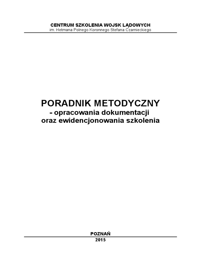 Instrukcja O Działalności Szkoleniowo Metodycznej Pdf