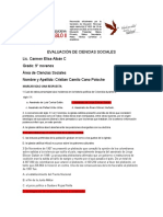 Evaluacion 9°sociales