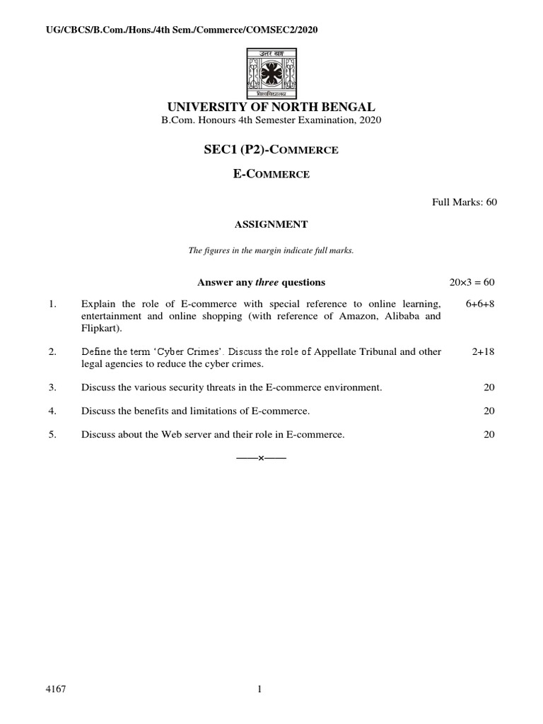 SEC 2 E Commerce Honours | PDF