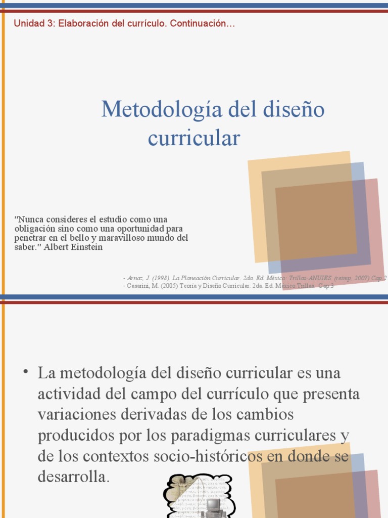 Metodología del Diseño Curricular | PDF | Plan de estudios | Evaluación