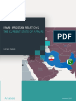 Analysis Pakistan - Iran Relations The Current State of Affairs