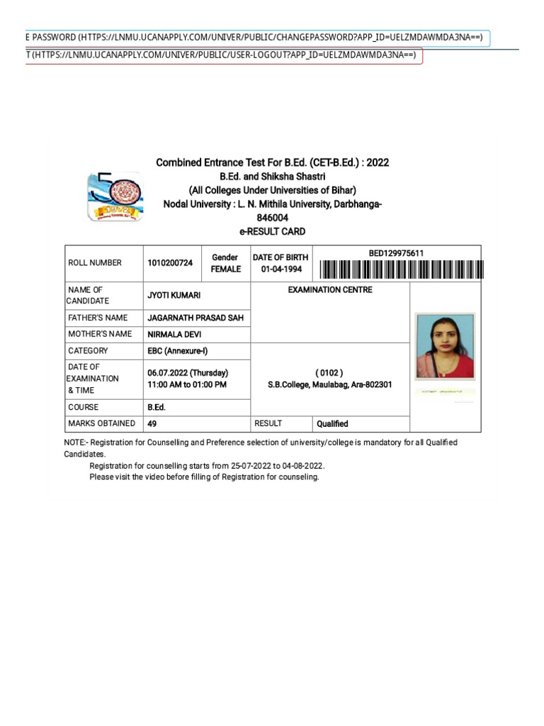 Lalit Narayan Mithila University PDF