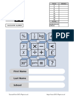 Ks2 Mathematics 2000 Test B Part 1