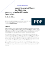 Deconstruction and Speech Act Theory: A Defence of The Distinction Between Normal and Parasitic Speech Acts