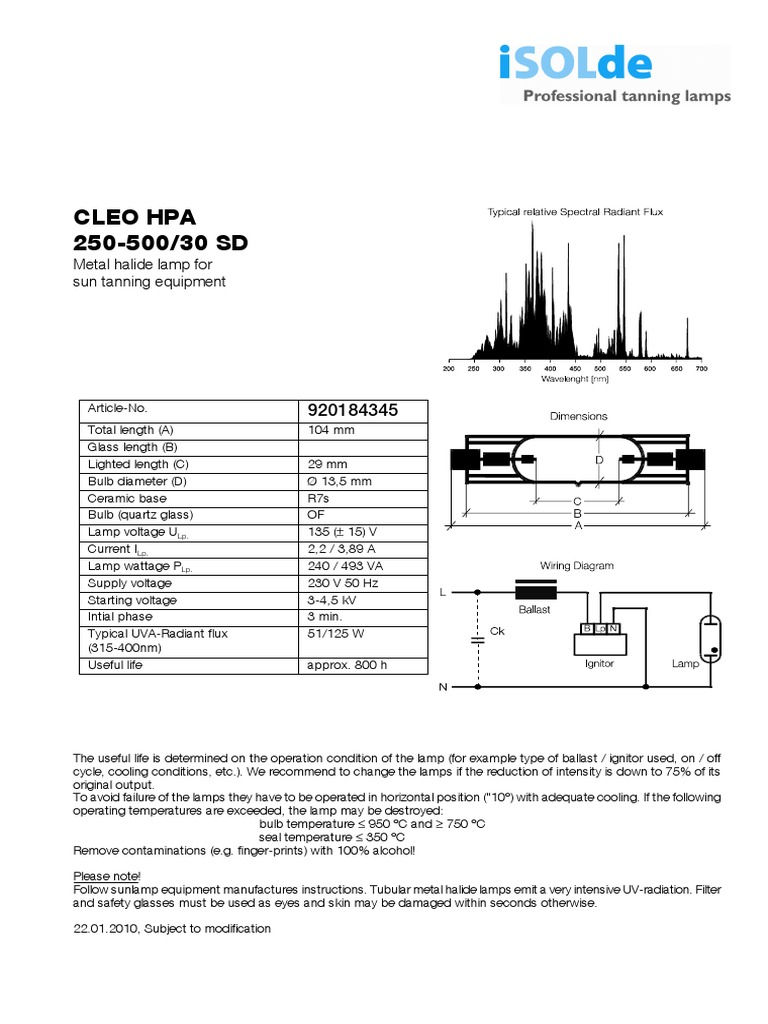 User Manual for Halogen UV Lamp | PDF | Technology & Engineering
