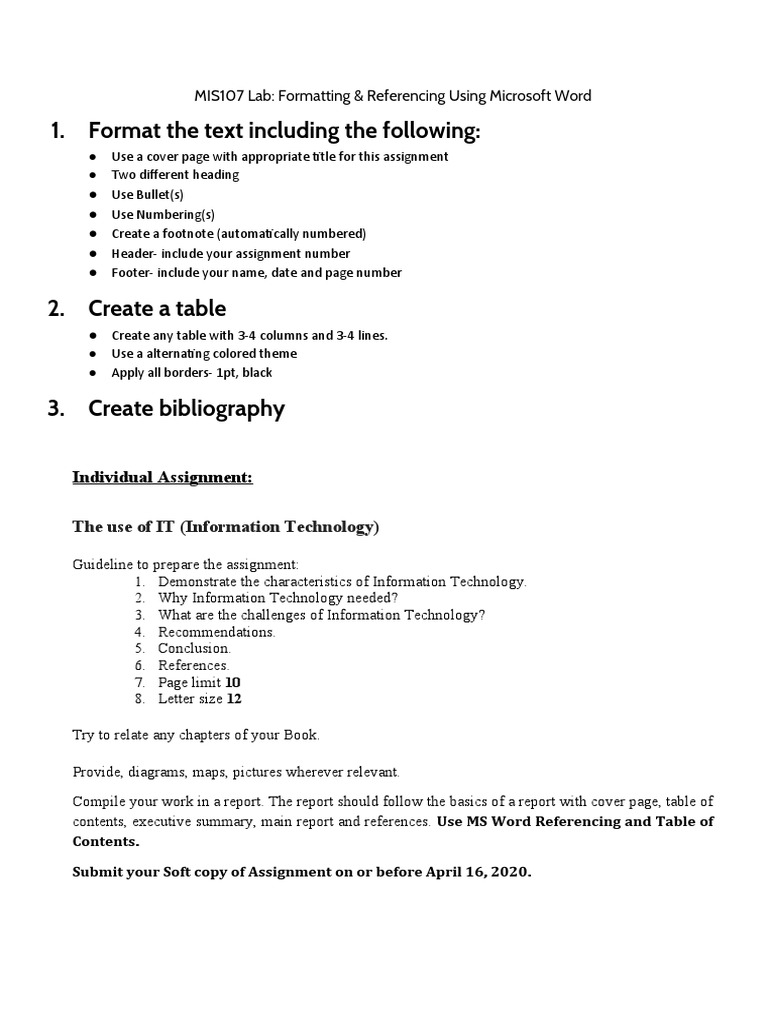 Lab Referencing - Individual.assignment | PDF