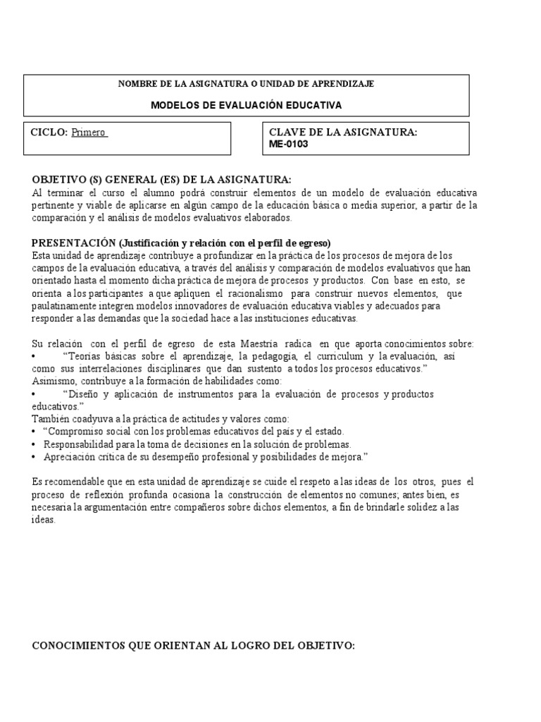 Modelos de Evaluación Educativa | PDF | Evaluación | Moodle