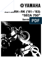 Yamaha xj750 Seca Supplementary Service Manua