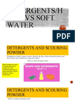 Detergent and Hard-Soft Water