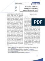 Economía Solidaria - Estrategia Alternativa para El Desarrollo Local.