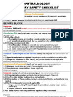 Sample Ophthalmology Checklist