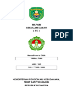 Rapor Sekolah Dasar (SD) : Kementerian Pendidikan, Kebudayaan, Riset Dan Teknologi Republik Indonesia