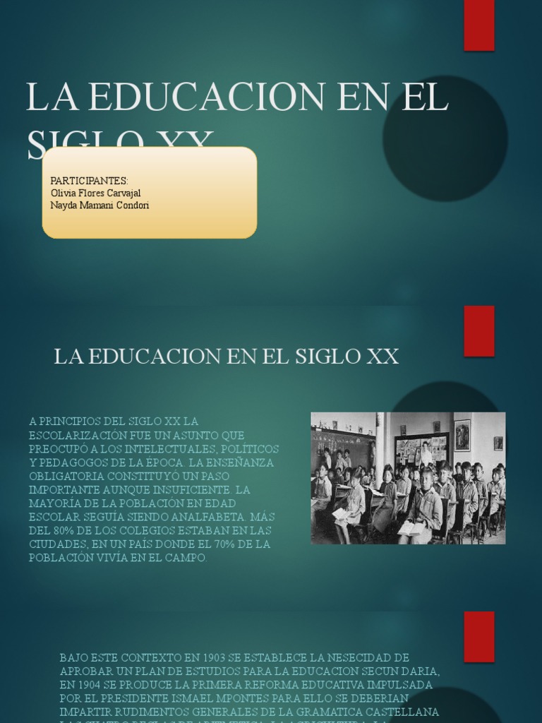 Educación en el Siglo XX: Retos y Reformas | PDF | Política | Historia