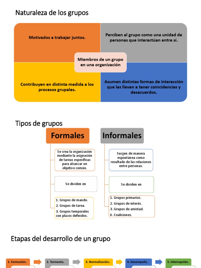 Tipos y Desarrollo de Grupos en Organizaciones | PDF | Toma de ...