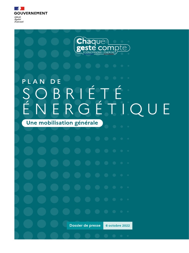 DP Plan Sobriete | PDF | Conservation de l'énergie | Chaleur