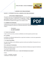 Philo 1ère - Leç 5 - Lintroduction de La Dissertation Philosophique