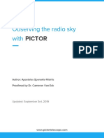Observing The Radio Sky With PICTOR
