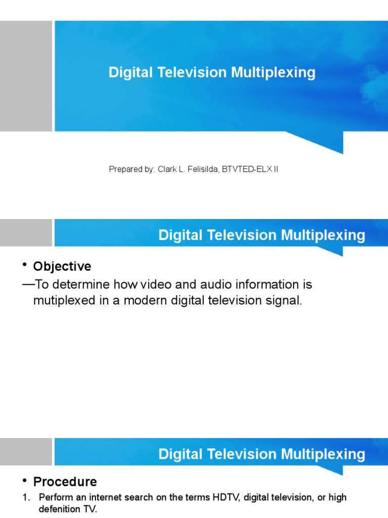 Understanding Digital TV Multiplexing | PDF | Digital Television ...