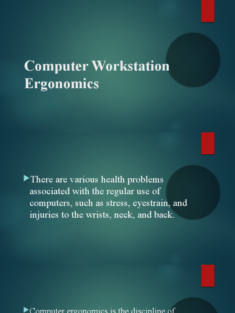 Computer Workstation Ergonomics PDF Computer Keyboard