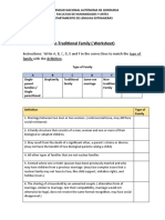 Traditional Vs Non-Traditional Family Worksheet