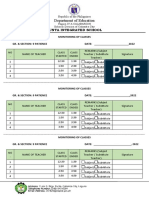 Template Monitoring of Subject Teachers