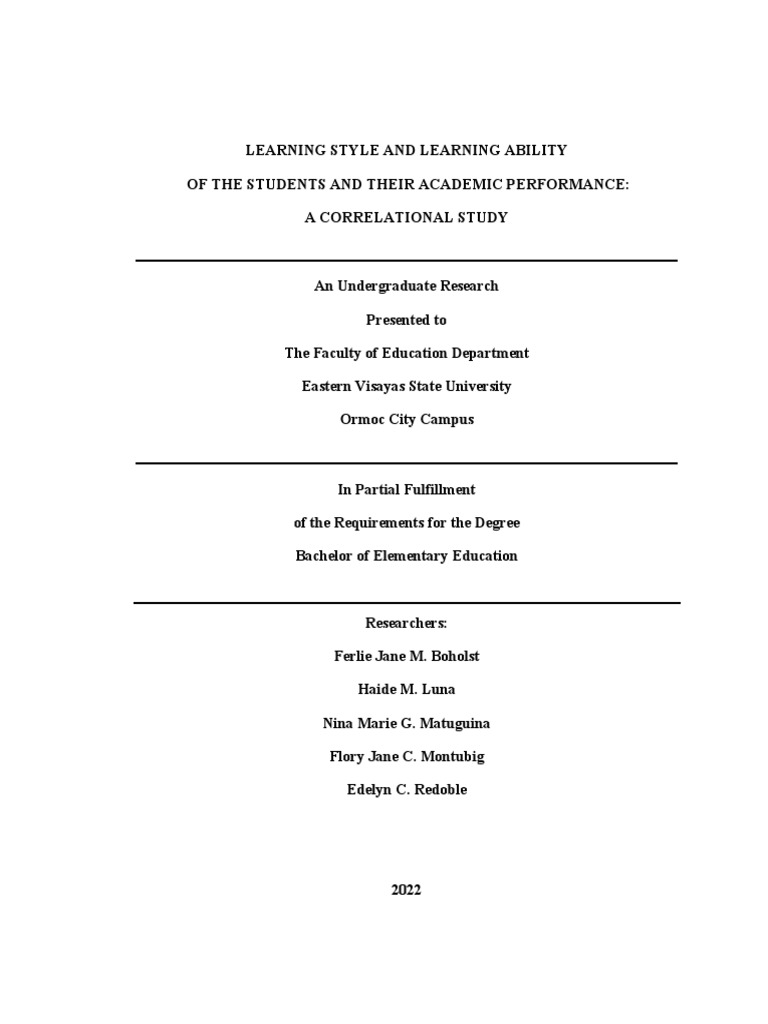 Learning Styles and Academic Performance | PDF | Constructivism ...