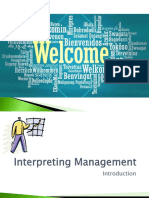 1a Introductions - Interpreting Management