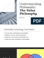 Understanding Philosophy: The Value of Epistemology, Logic, Ethics, and Metaphysics to the Individual