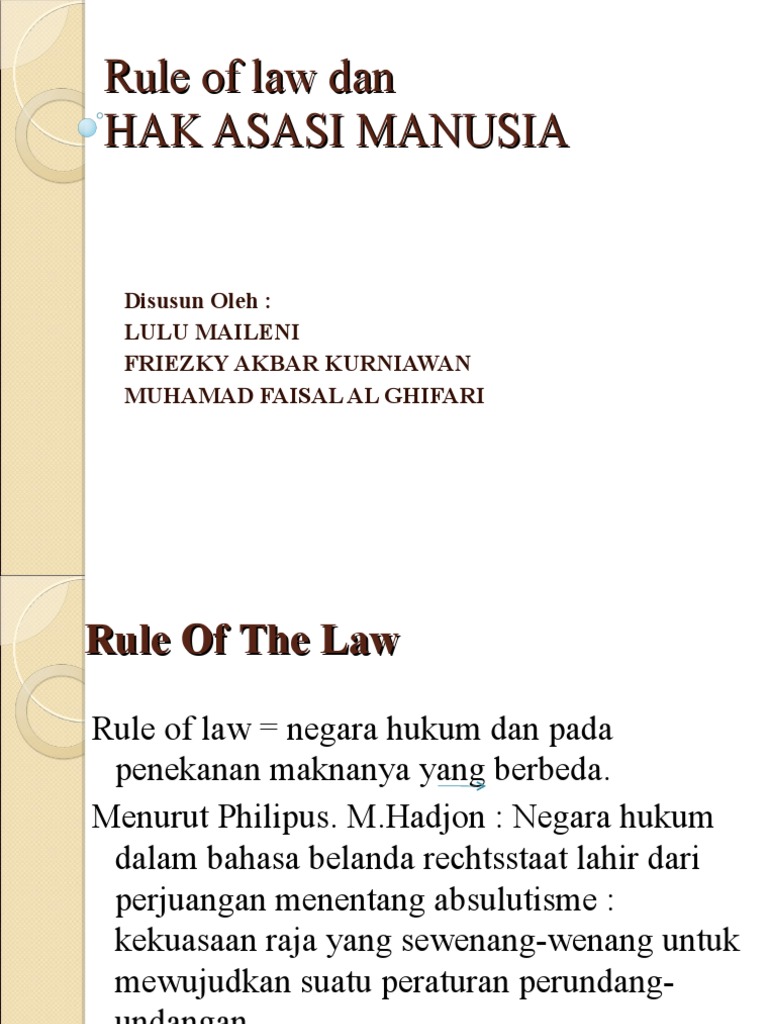 Rule of The Law Dan HAM PDF