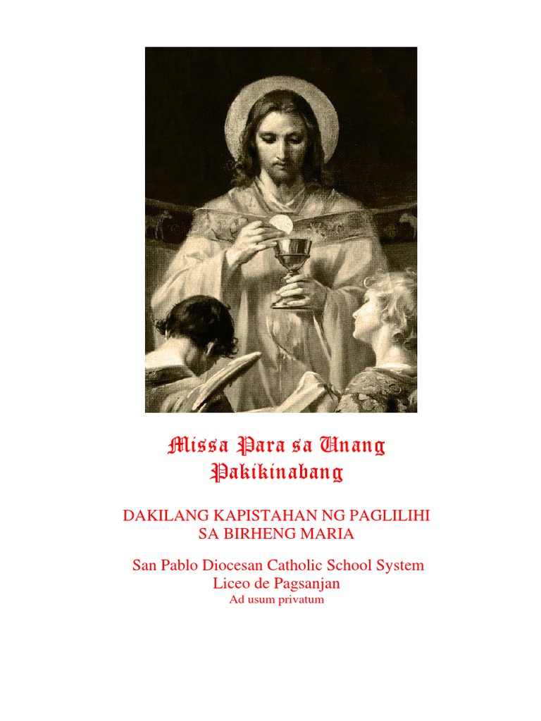 Misa December 8 First Communion | PDF