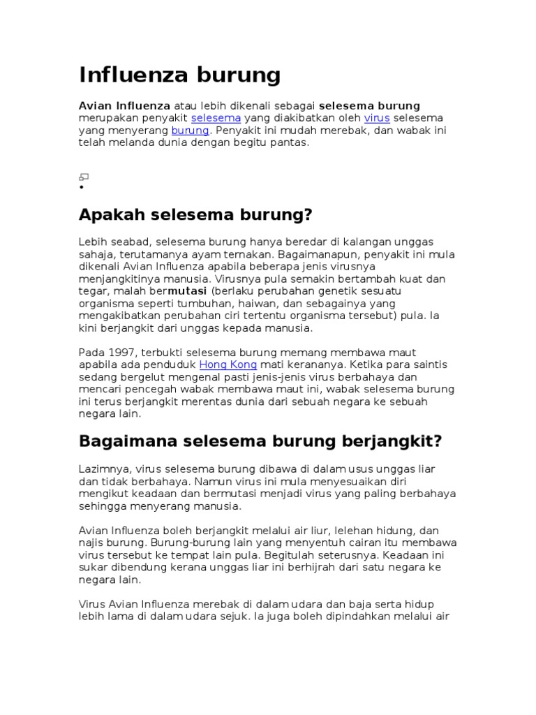 Influenza Burung Pdf