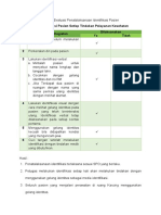 Lembar Evaluasi Penatalaksanaan Identifikasi Pasien