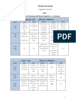 Horarios cursos Licenciaturas Ciencias 2017