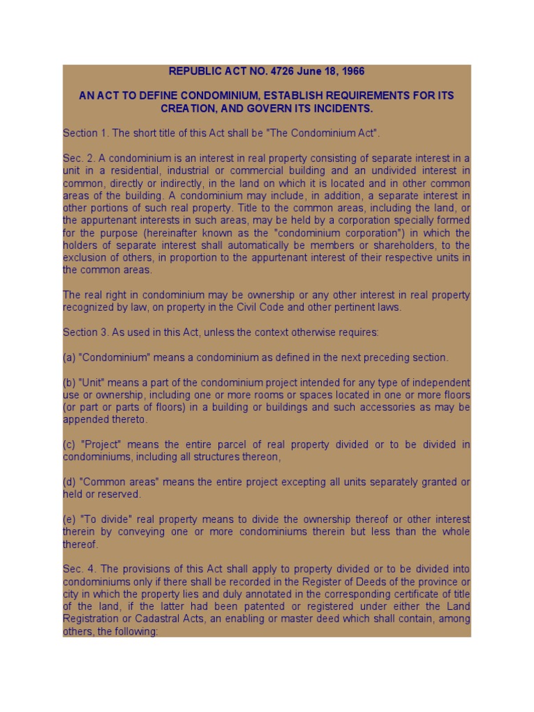 Condo Act PDF Condominium Foreclosure