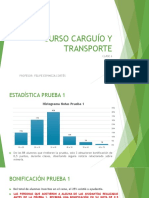 Curso de carguío y transporte: Estadísticas y análisis de prueba 1