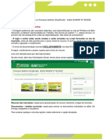 PSS SUGESP 02/2022: Orientações para recurso e envio de documentos