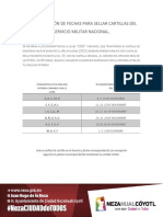 Programación de Fechas para Sellar Cartillas Del Servicio Militar Nacional 2022