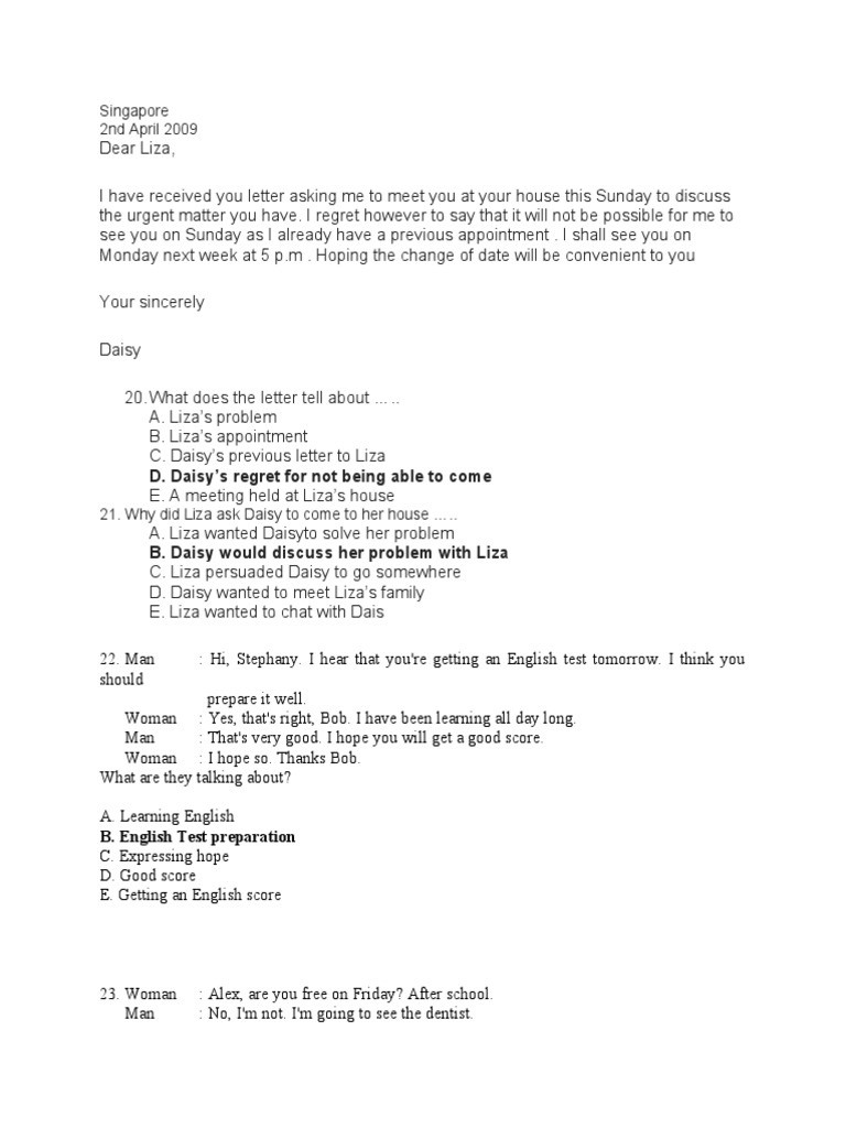 Daisy's Rescheduled Meeting with Liza | PDF | Religion & Spirituality