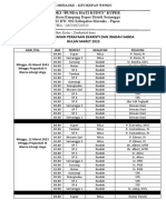 Jadwal BLN Maret 2023