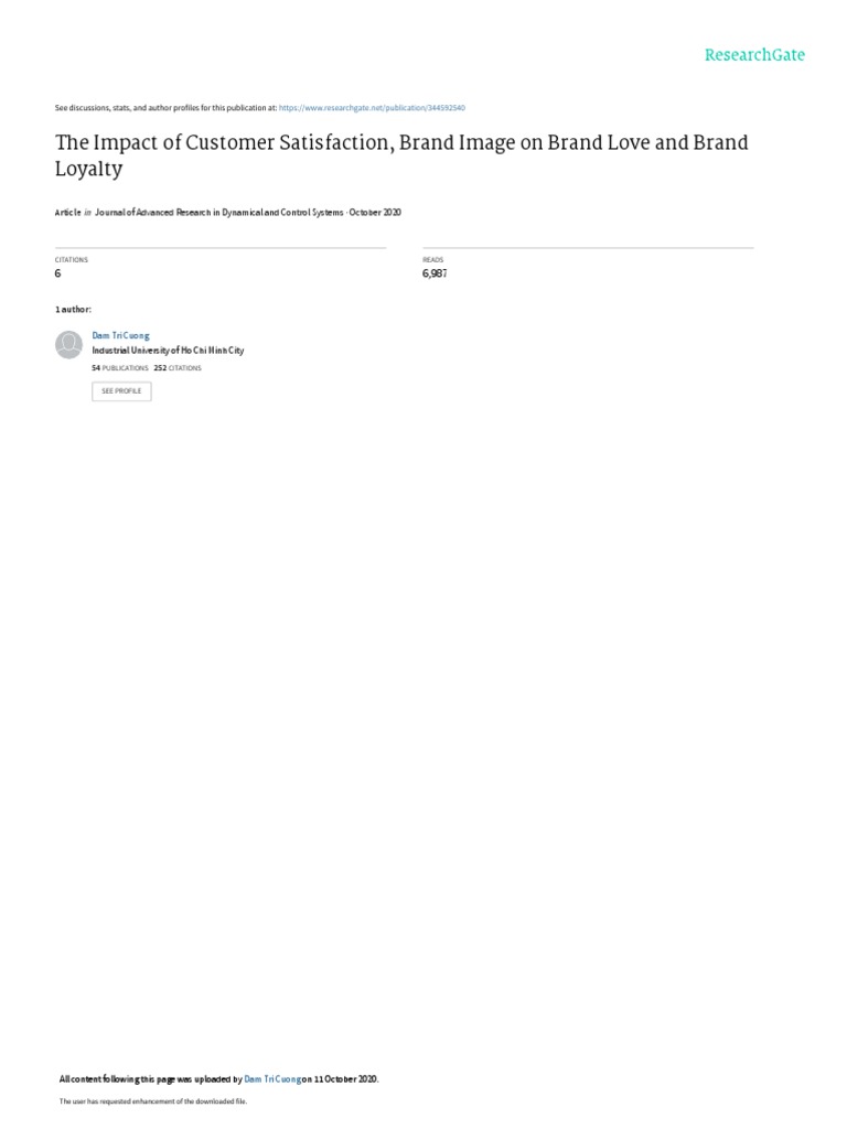 Customer Satisfaction and Brand Loyalty | PDF | Brand | Customer ...