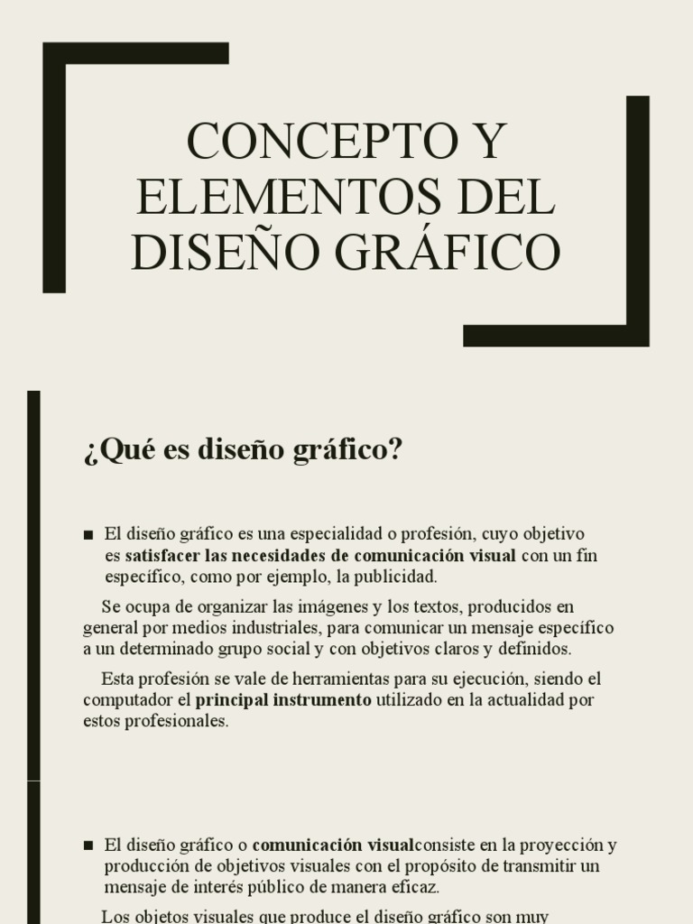 Concepto y Elementos Del Diseño Gráfico | PDF | Diseño gráfico | Diseño
