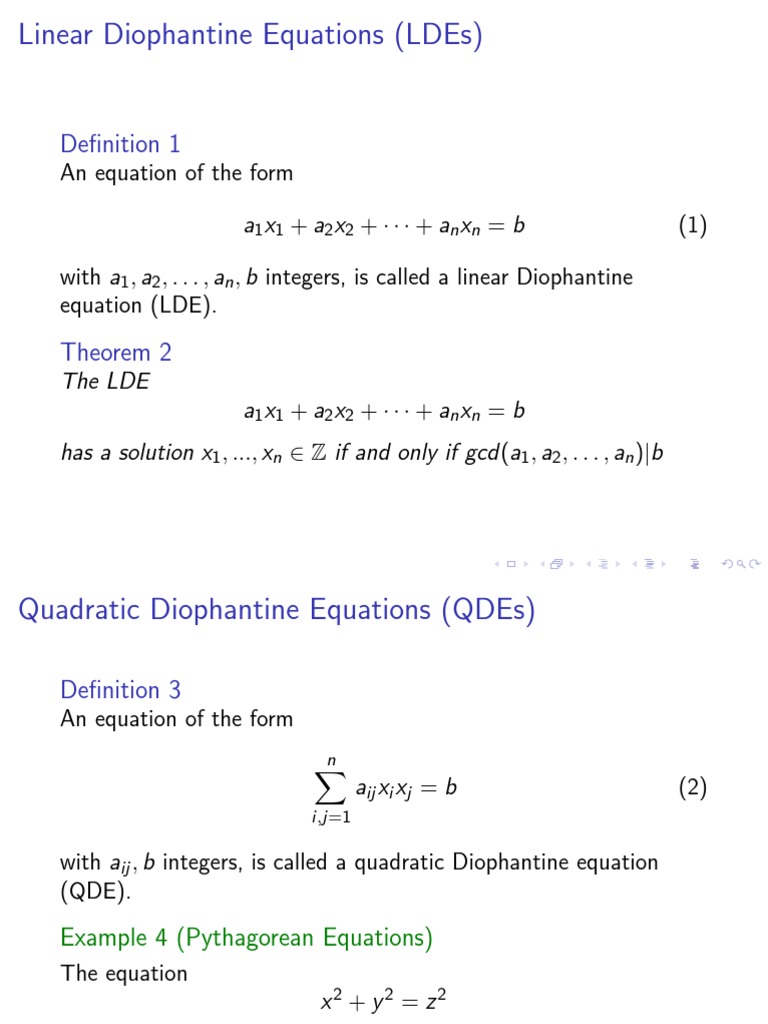 Diophantine Equations 12.03.16 | Descargar gratis PDF | Equations ...