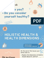 Holistic Health & Health Dimensions